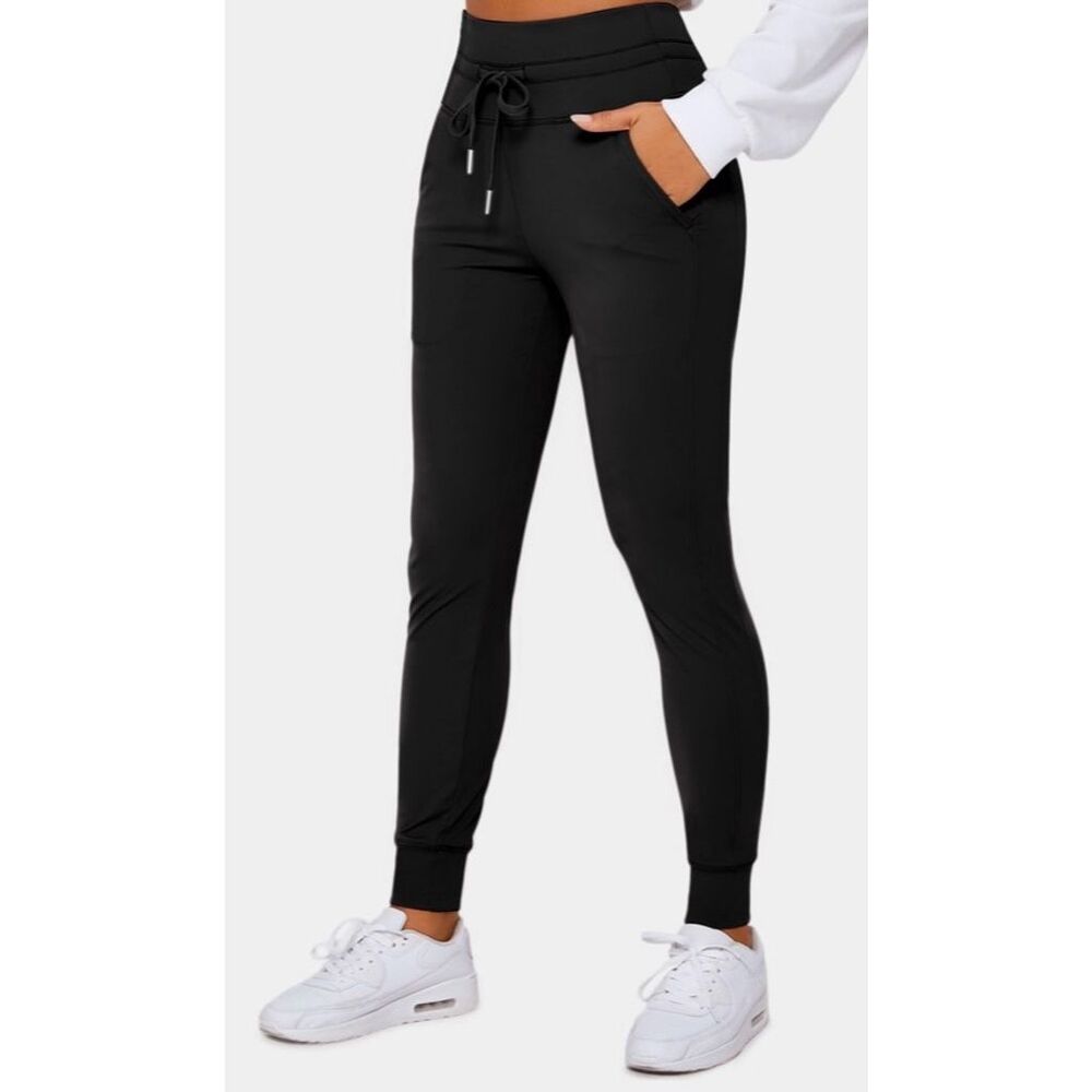 Halara SoftlyZero Black High Rise Drawstring Joggers with Pockets Women's S